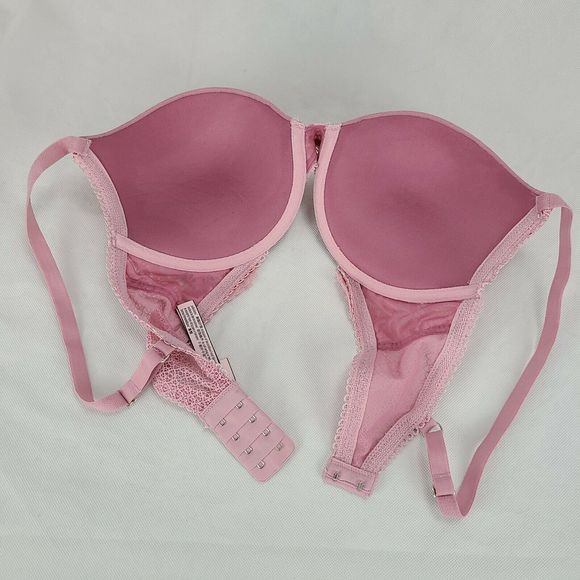 Victoria's Secret (32DD) Rose Pink Dream Angles Push Up Underwire Bra 360272-B63 - Picture 6 of 12